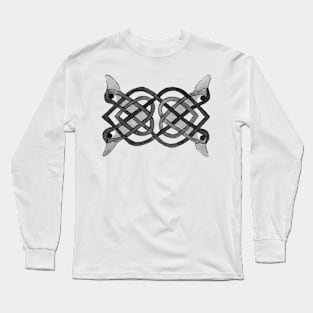 BLACK Celtic knotwork Long Sleeve T-Shirt